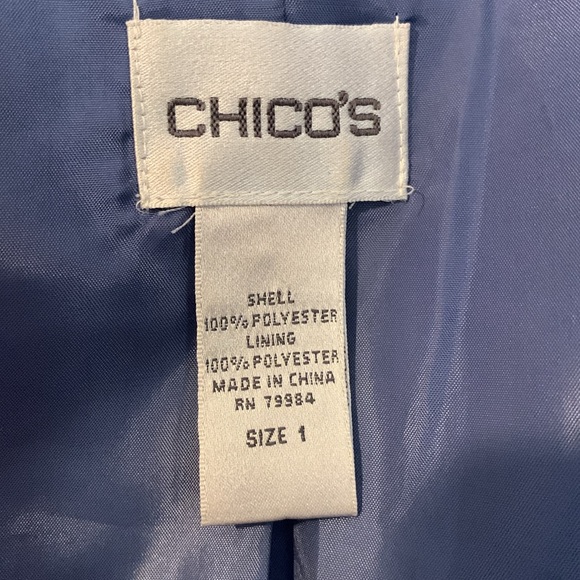 Chico’s lined polyester snake print violet jacket - Picture 4 of 4